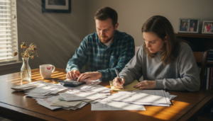 Michigan couple sorting bankruptcy bills together